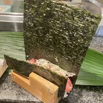 すし辰の立ち食い - ねぎとろ手巻き