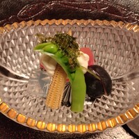 懐食みちば - 綺麗な夏野菜、ヤングコーン炙り、トマトはフルーツ