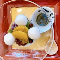 札幌 なだ万雅殿 - 抹茶あんみつ