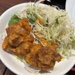 陳家私菜 - 鶏唐揚げ＆サラダ