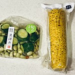 銀座若菜 - 料理写真:豆涼み、とうもろこしの焼漬け