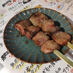串焼き。ビストロガブリ - 極上レバー220円×２(税別)