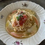 ファースト ブルー カフェ - 桃の冷製パスタ+ドリンク付…税込1950円+150円=2100円