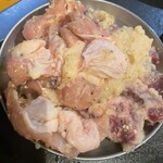 炭火焼肉 かんちゃん - ニンニク上ハラミ¥1300、とりモモ¥600