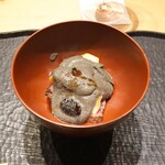 ひがしやま 司 - ラムシンに焼き茄子ソース、黒ニンニク