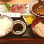 魚市 - ハマチのお造り定食☺︎860円