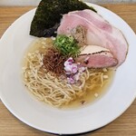 中華そば いち松 - 地鶏と鴨のらぁめん～三段重ねの清湯スープ～　 鴨マグレカナールと鴨とフォアグラのリエットを添えて　1450円