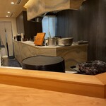 銀座 静香庵 - カウンターからの眺め