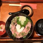 京町家 - 温玉ネギトロ丼
