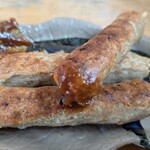 蕎麦 匠 - 合鴨つくね　650円　辛味噌がつくねに合う