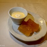 琴弾廻廊　暈亭 - 桃のゼリー寄せ自家製プリン