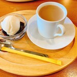 あおみどり - カフェオレとコーヒーゼリー　アイスクリームは、前日までの予約特典