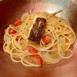 イタリアン チャイナバル村塾 - 鯛のあら出汁オイルスパゲッティ1590円