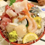 大衆割烹 大黒 - 桶盛り：朝のJR常磐線快速（乗車率137%）を見事に再現