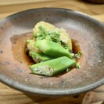 しんのすけ - 冷し焼き茄子(おくら入り)