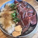 がんばれニッポン馬肉道場 馬喰ろう - 馬肉のタタキ　ゆずおろしポン酢