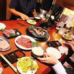 焼肉 さわぎ - 途中でご飯を出してもらいました。