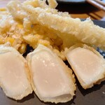 鼓道 - とうもろこしと貝柱の天ぷら