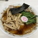 青島食堂 - 茹ホウレン草、自家製メンマ増し