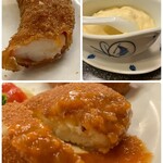 洋食の店　みしな - カニクリームコロッケ・エビフライはなんとも軽やかな後口です(⊙⊙)!!目の細かい衣がサクサクなのが素晴らしい(ﾟ∀ﾟﾉﾉ"☆ﾊﾟﾁﾊﾟﾁﾊﾟﾁ★