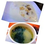 MADEIRA PORTUGUESE RESTAURANT - フカヒレスープ・・・クリーム仕立てのフカヒレスープは珍しいですが、フカヒレ好きが美味しいと。
            野菜のスープ・・・これ美味しいですよ。お野菜だけで作られているのですが、何とも言えない味わいです。