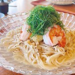 RAMEN VILLAGE CAFE - 桃と海老の冷やしラーメン