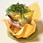 Restaurant Shimiya - 茄子を重ねて