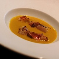 ete - 2014年9月下旬　★夜★　海老・ホタテとフォアグラをカボチャスープで@@