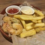 びっくりドンキー ファーム太平店 - ガーリックシュリンプポテト