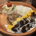 びっくりドンキー ファーム太平店 - オムデミバーグS