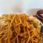 麺屋　たか - モチモチ麺！キーマカレーに良く絡んで最高に旨い