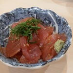 ひとくち餃子の頂 - 漬けまぐろ