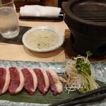 蕎麦の実 - 近江鴨鉄板焼