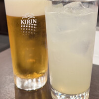 割烹 蒲焼 大沼 - 生ビールとレモンサワー