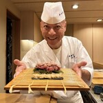 鮨 やすみつ - でっか巻き