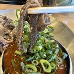 昇龍軒 - コチュジャンタレとネギをたっぷりつけて