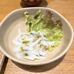 わせねで屋 - イカとあおさのみぞれ和え