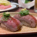 ステーキ&グリル OKAKI - ローストビーフ握り