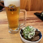 のみくい處作蔵 - 生ビールとお通し
