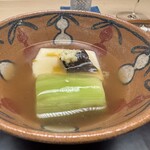 徳ㇵ本也 - すっぽん出汁　翡翠茄子　南京豆腐