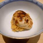 鮨 いわ貴 - フグの白子としゃりウニ和え