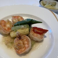 日本橋紫苑 - 大海老と野菜の炒め