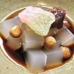 おでん め組 - <'14/09/22撮影>本日のめ組定食 1080円 のあんみつ