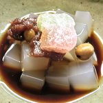 おでん め組 - <'14/09/22撮影>本日のめ組定食 1080円 のあんみつ