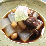 おでん め組 - <'14/09/22撮影>本日のめ組定食 1080円 のあんみつ