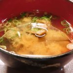 おでん め組 - <'14/09/22撮影>本日のめ組定食 1080円 のあら煮の味噌汁