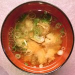 おでん め組 - <'14/09/22撮影>本日のめ組定食 1080円 のあら煮の味噌汁