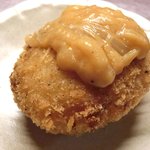 おでん め組 - <'14/09/22撮影>本日のめ組定食 1080円 のコロッケ(じゃが芋、バター、玉ねぎ、ベーコン、オーロラソース)