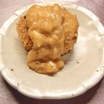 おでん め組 - <'14/09/22撮影>本日のめ組定食 1080円 のコロッケ(じゃが芋、バター、玉ねぎ、ベーコン、オーロラソース)