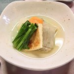 おでん め組 - <'14/09/22撮影>本日のめ組定食 1080円 のいか大根煮、大根、人参、焼き揚げ、小松菜